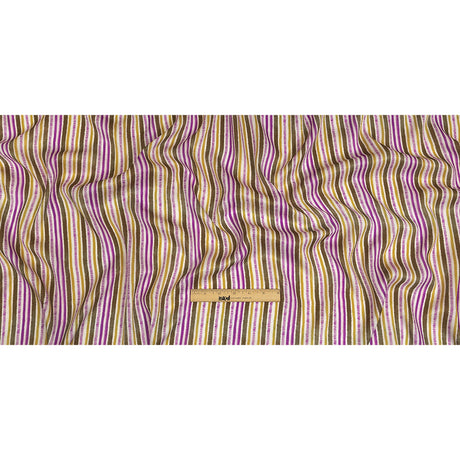 Mood Exclusive Orchid Tint Banded Together Polyester Crepe de Chine