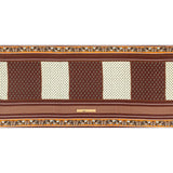 Polyester Crepe de Chine Panel - Brown, White and Orange Paisley Patchwork - Mood Exclusive Tidy Tapestry