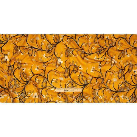 Mood Exclusive Artisan's Gold Amoeba Metallic Pinstriped Viscose Dobby