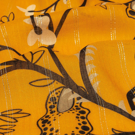 Mood Exclusive Artisan's Gold Amoeba Metallic Pinstriped Viscose Dobby