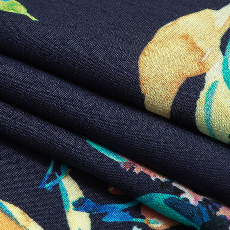 Sustainable Viscose Crepe Print - Navy, Pink and Green Floral - Mood Exclusive Pick of the Bunch