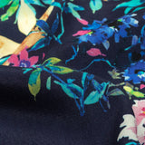 Sustainable Viscose Crepe Print - Navy, Pink and Green Floral - Mood Exclusive Pick of the Bunch