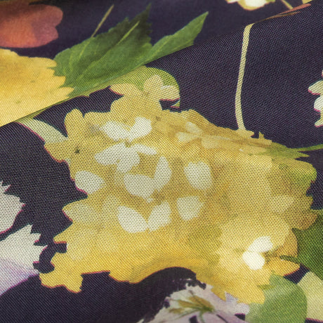Tencel Woven Print - Navy, Green and Yellow Floral - Mood Exclusive Towards the Tropics