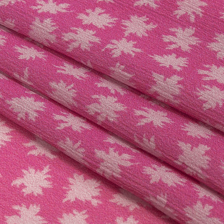 Mood Exclusive Pink Fine Fireworks Crinkled Polyester Georgette