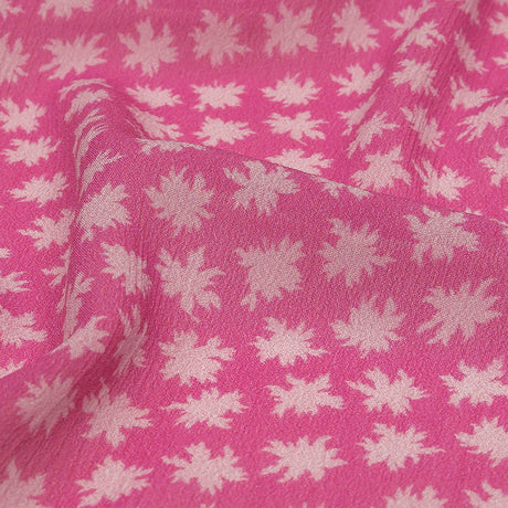 Mood Exclusive Pink Fine Fireworks Crinkled Polyester Georgette