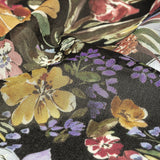 Mood Exclusive Black Onyx Morning Glories Viscose Georgette