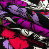 Mood Exclusive Black Painting the Roses Polyester Crepe