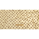 Sustainable Viscose Woven Print - Cream and Brown Polka Dots - Mood Exclusive Rockabilly Revue