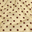 Sustainable Viscose Woven Print - Cream and Brown Polka Dots - Mood Exclusive Rockabilly Revue