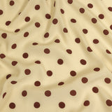 Sustainable Viscose Woven Print - Cream and Brown Polka Dots - Mood Exclusive Rockabilly Revue