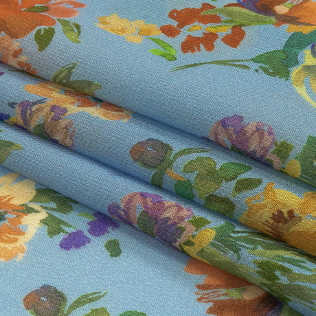 Mood Exclusive Blue Artist's Allure Viscose Georgette