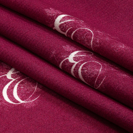 Sustainable Viscose Woven Print - Magenta and White Floral Calligraphic Script - Mood Exclusive ABC Bouquet
