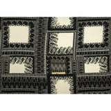 Viscose Crepe Print - Black and Cream Paisley Patches - Mood Exclusive Speak and Enter