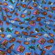 Sustainable Viscose Woven Print - Ultramarine Blue Floral Stickers - Mood Exclusive Sticking Power
