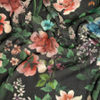 Mood Exclusive Black O'Keefe's Orchids Viscose Georgette
