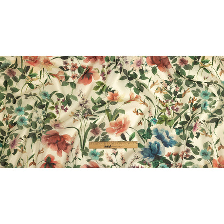 Mood Exclusive Beige O'Keefe's Orchids Viscose Georgette