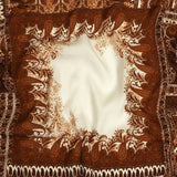 Sustainable Viscose Crepe Print - Brown and Cream Paisley Patches - Mood Exclusive Speak and Enter