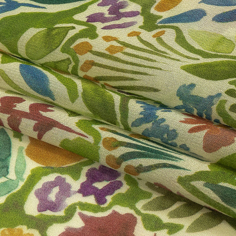 Mood Exclusive Green Collection of Cuttings Viscose Georgette