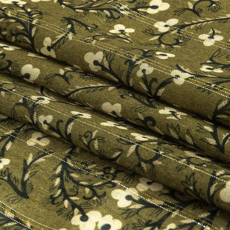 Mood Exclusive Stately Sprouts Metallic Pinstriped Viscose Dobby