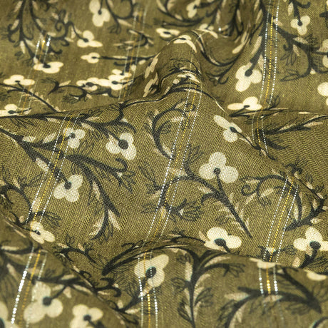 Mood Exclusive Stately Sprouts Metallic Pinstriped Viscose Dobby