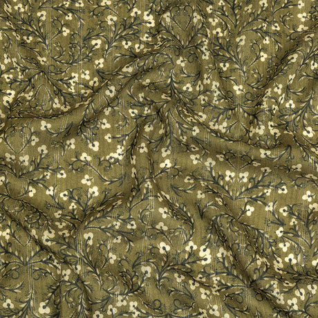 Mood Exclusive Stately Sprouts Metallic Pinstriped Viscose Dobby