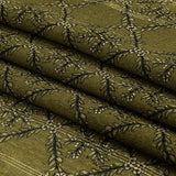 Mood Exclusive Victorian Vines Metallic Pinstriped Viscose Dobby