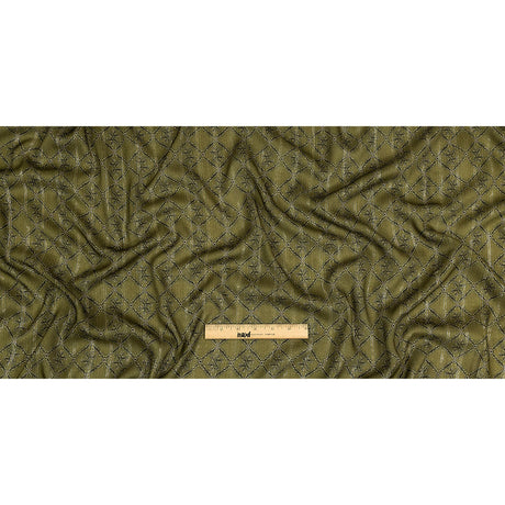 Mood Exclusive Victorian Vines Metallic Pinstriped Viscose Dobby
