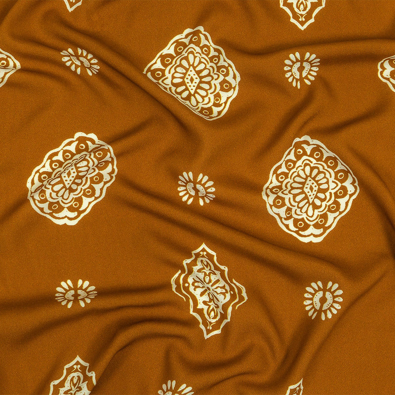 Mood Exclusive Caramel Watchful Gaze Viscose Woven