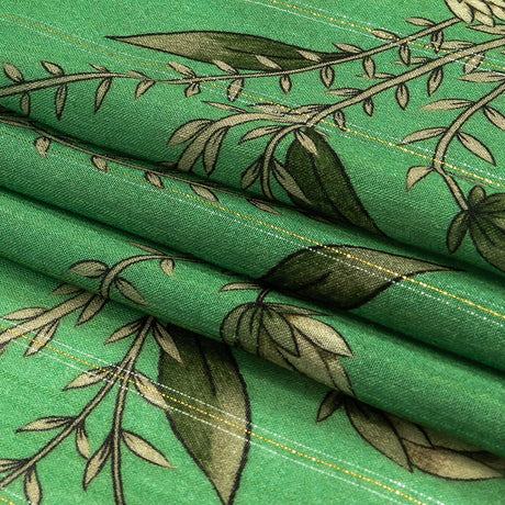 Mood Exclusive Greenbriar Vines Victorious Metallic Pinstriped Viscose Dobby