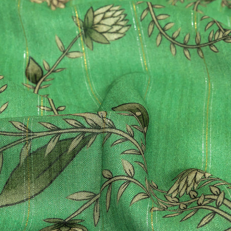 Mood Exclusive Greenbriar Vines Victorious Metallic Pinstriped Viscose Dobby