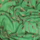 Mood Exclusive Greenbriar Vines Victorious Metallic Pinstriped Viscose Dobby
