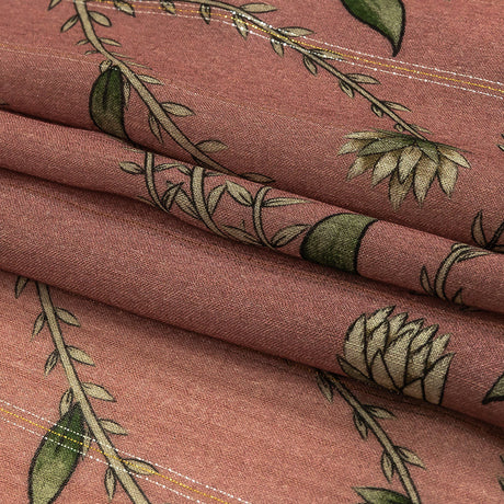Mood Exclusive Dusty Rose Vines Victorious Metallic Pinstriped Viscose Dobby