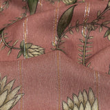 Mood Exclusive Dusty Rose Vines Victorious Metallic Pinstriped Viscose Dobby