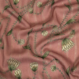 Mood Exclusive Dusty Rose Vines Victorious Metallic Pinstriped Viscose Dobby