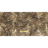 Ginger Snap and Forged Iron Leopard Print Silk Chiffon