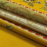 Cotton and Viscose Twill Panel - Yellow and Green Floral Squares - Mood Exclusive Palace of Illusions