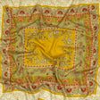 Cotton and Viscose Twill Panel - Yellow and Green Floral Squares - Mood Exclusive Palace of Illusions
