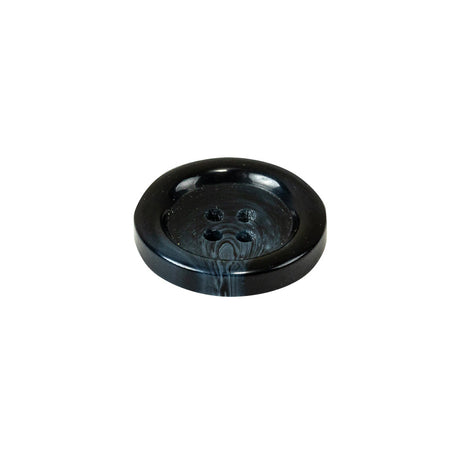 Dark Blue Swirls Plastic 4-Hole Dish Button - 28L/18mm