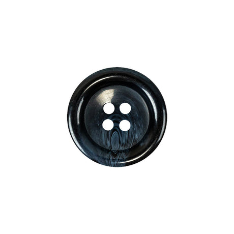 Dark Blue Swirls Plastic 4-Hole Dish Button - 28L/18mm