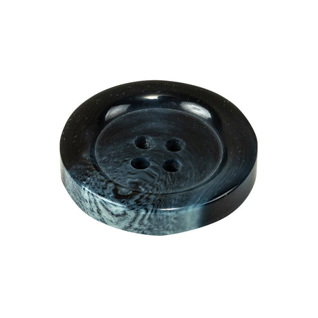 Dark Blue Swirls Plastic 4-Hole Dish Button - 40L/25.5mm