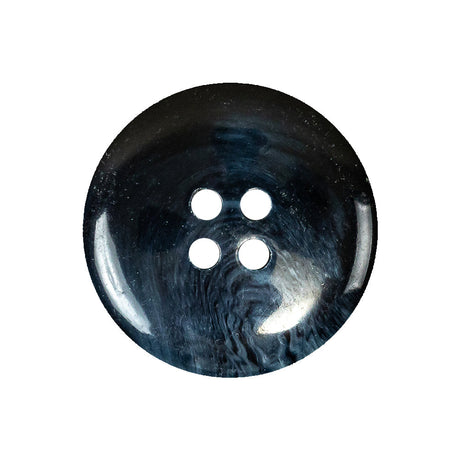 Dark Blue Swirls Plastic 4-Hole Dish Button - 40L/25.5mm
