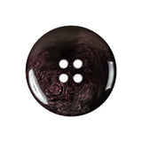 Plum Swirls Plastic 4-Hole Dish Button - 40L/25.5mm