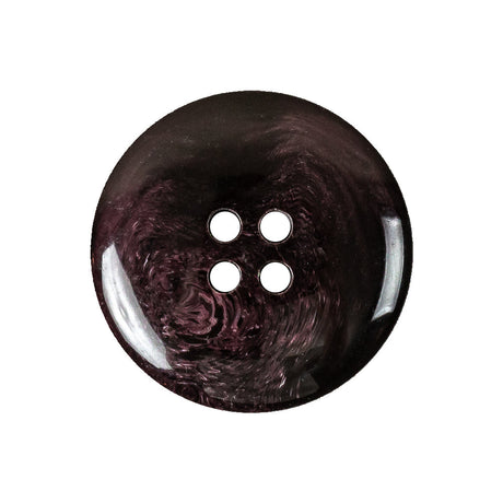 Plum Swirls Plastic 4-Hole Dish Button - 40L/25.5mm
