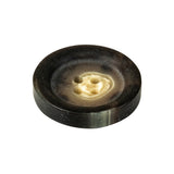 Twill and Peat Swirls Plastic 4-Hole Dish Button - 40L/25.5mm
