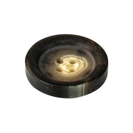 Twill and Peat Swirls Plastic 4-Hole Dish Button - 40L/25.5mm