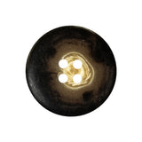 Twill and Peat Swirls Plastic 4-Hole Dish Button - 40L/25.5mm