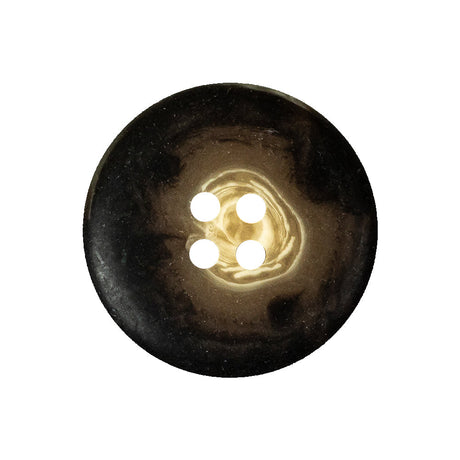 Twill and Peat Swirls Plastic 4-Hole Dish Button - 40L/25.5mm