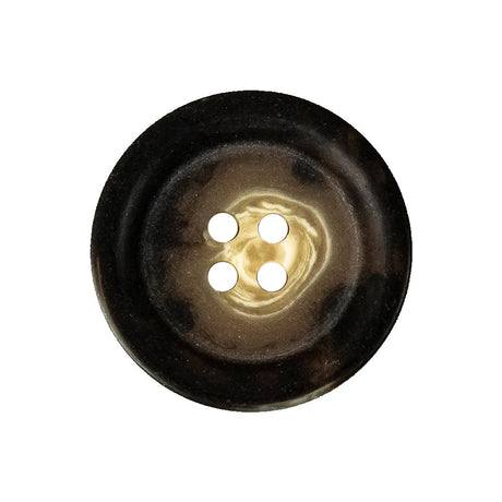 Twill and Peat Swirls Plastic 4-Hole Dish Button - 40L/25.5mm