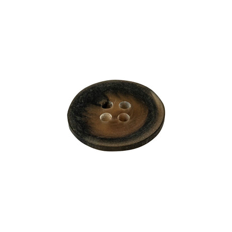 Sepia and Shale Swirls Low Convex Plastic 4-Hole Button - 28L/18mm