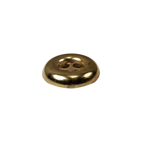 Italian Gold 4-Hole Deepwell Metal Button - 28L/18mm